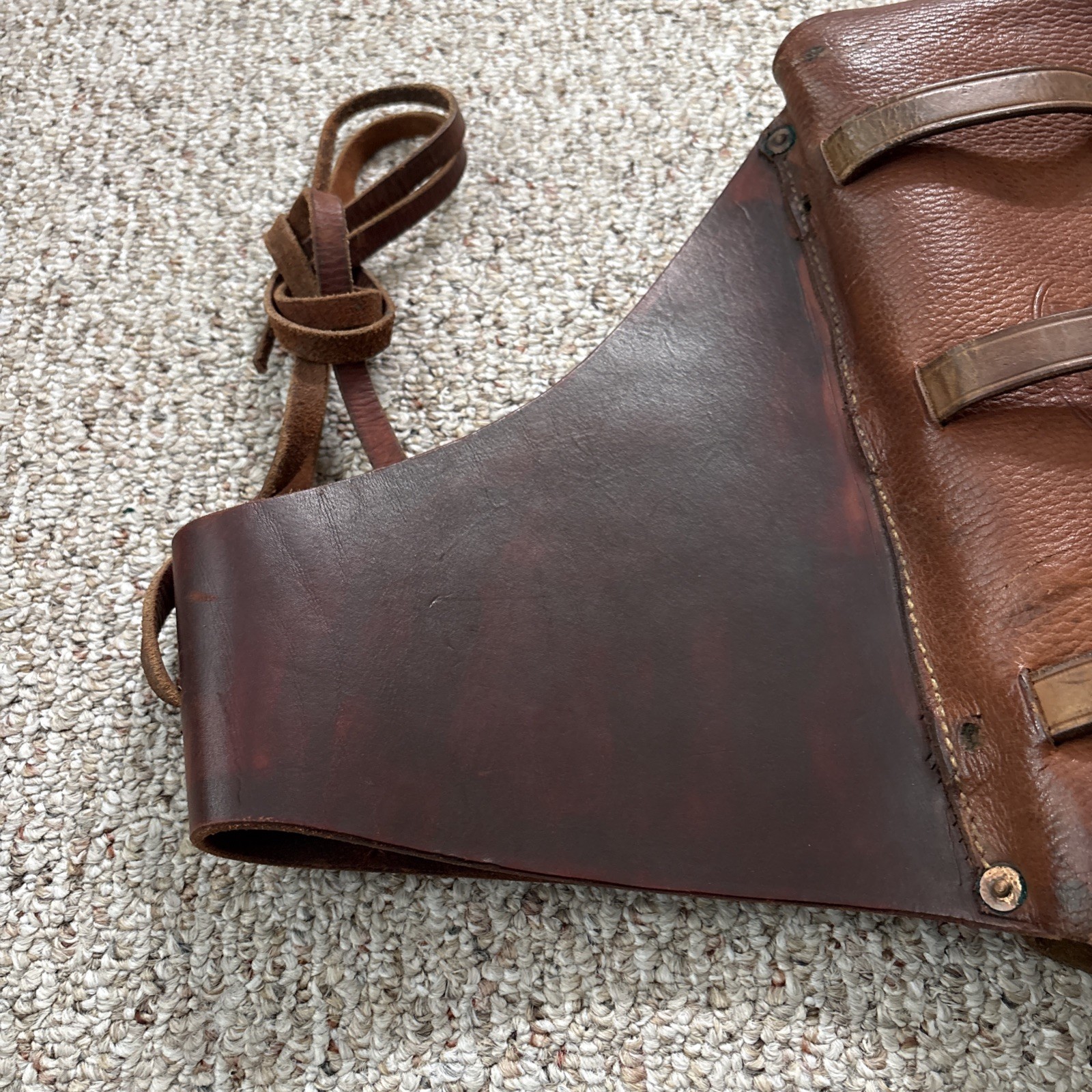 US Cavalry Saddle Bags WWI Antique Leather US Military Saddle Bags Army