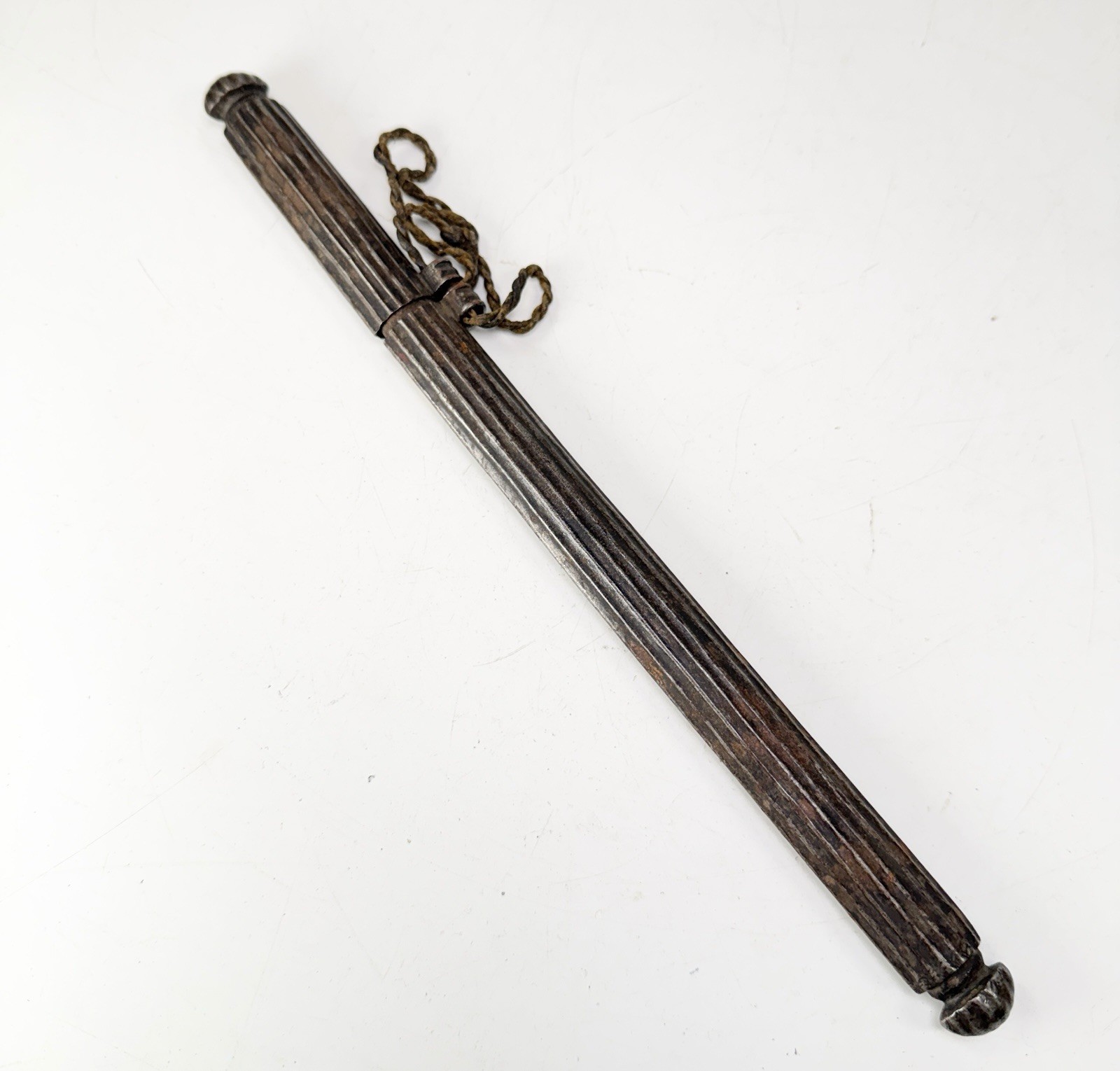 Finely Chased Iron Pen Case Scabbard Holder Tibet Tibetan 17-18TH Century