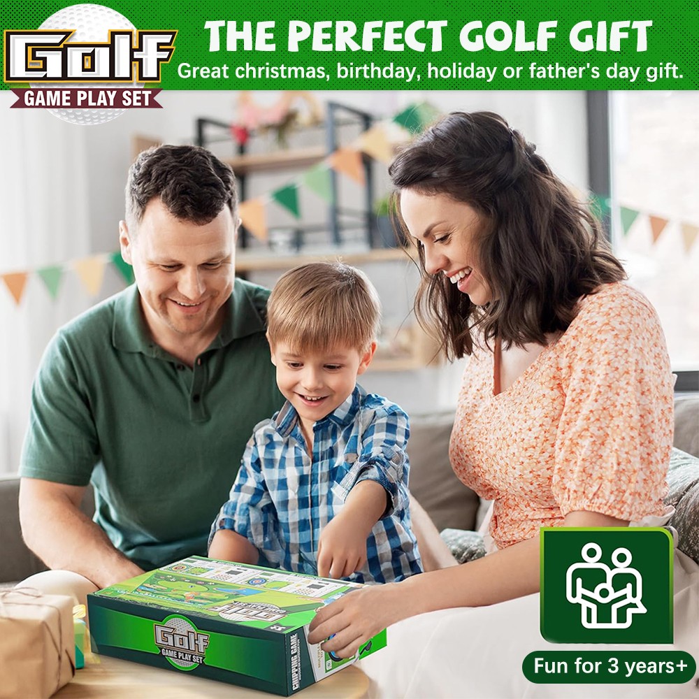 Battle Golf Chipping Game with Hitting Mat for Kids Adults Indoor Outdoor Gifts