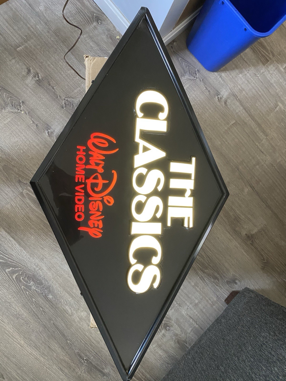 Walt Disney Black Diamond The Classics Home Video Display Light. 1984