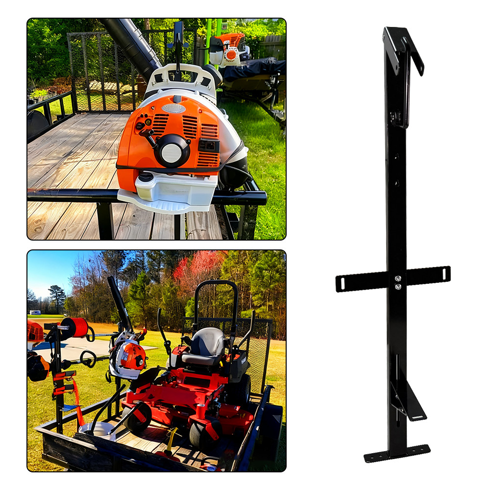 New Universal Open Landscape Trailer Blower Rack Holder With Lockable Feature