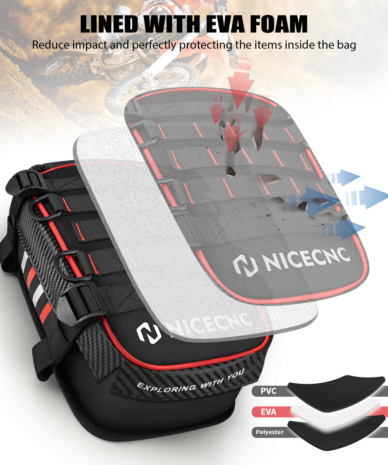 Universal Rear Fender Storage Tool Bag For Honda XR CR CRF XL 250 400 600 650 R