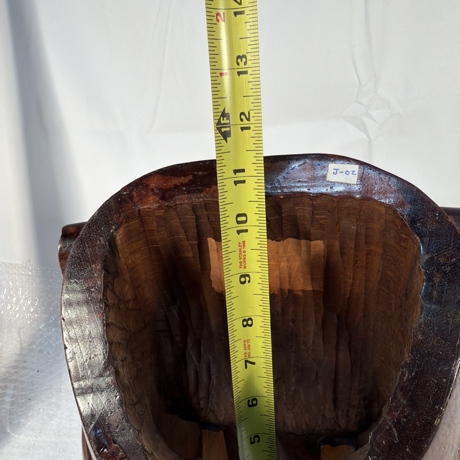 Vintage MCM Mayan Handcarved Wood Jaguar Panther Head Folk Art Rare