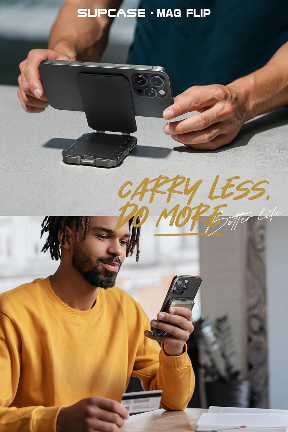 SUPCASE 3000G Magnetic Force Phone Stand Card Holder For iPhone 16/15/14/13/12