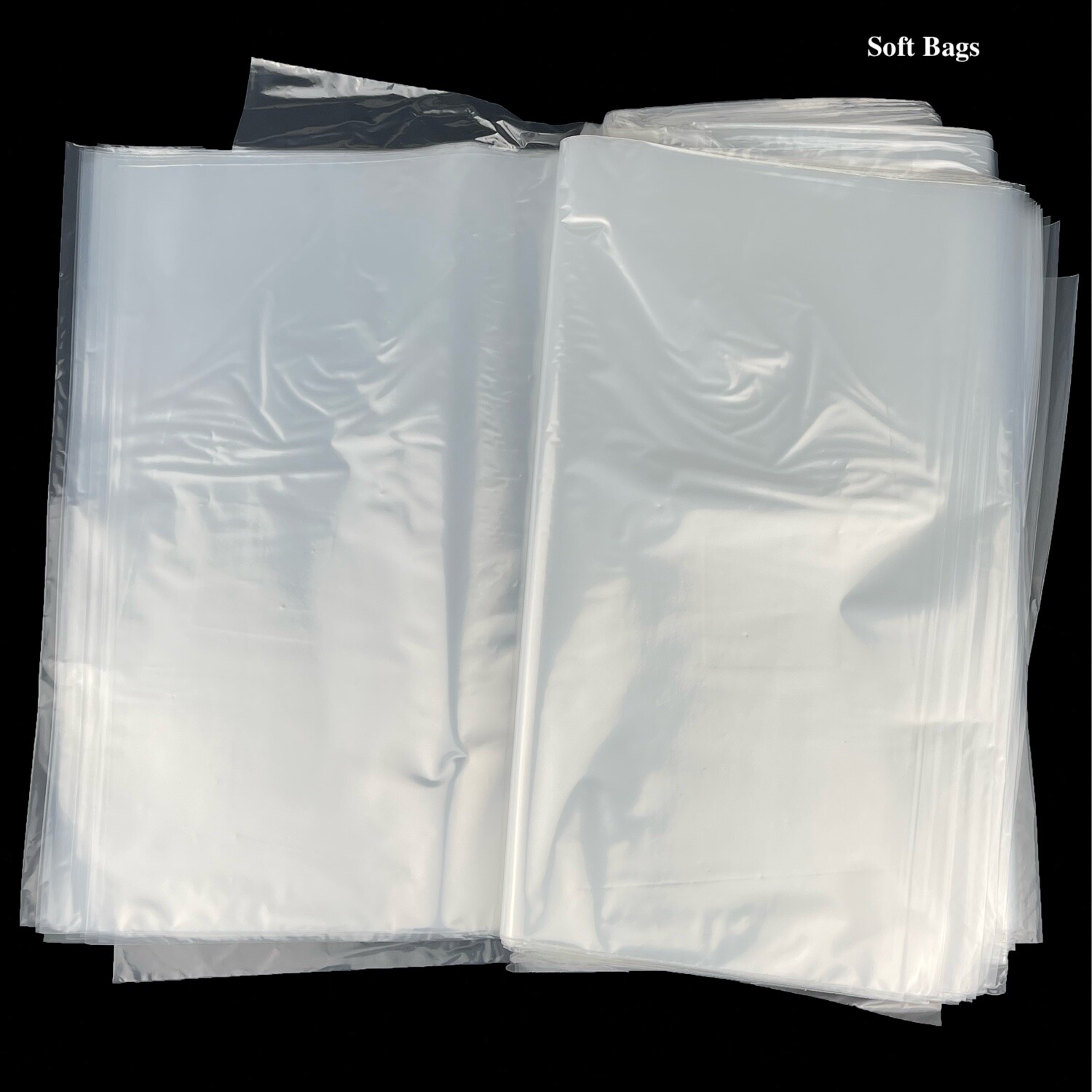 Plastic Clear Bags T-Shirt Flat Open Top Apparel Poly Bag 1Mil 100 200 500