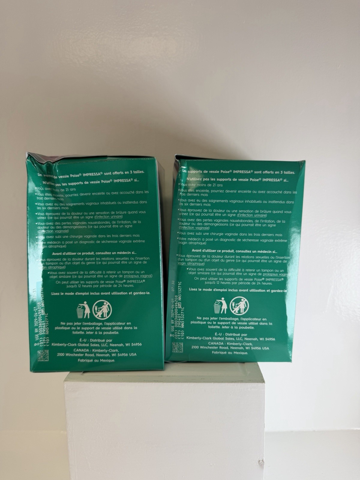 Poise Impressa Women's Bladder Supports Size 3, 21 Count Disposable pack of 2