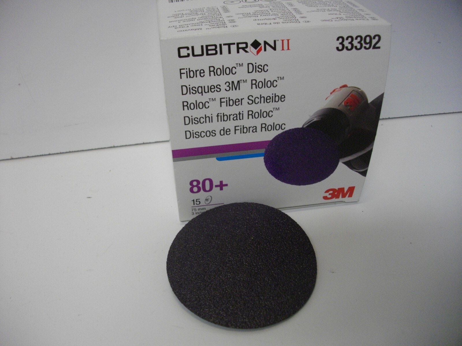 3M 33392 Cubitron II 3" sanding disc 80+ Grit box of 15 each
