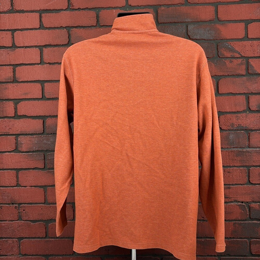 Orvis Orange Quarter-Zip Men's Long Sleeve Shirt Medium
