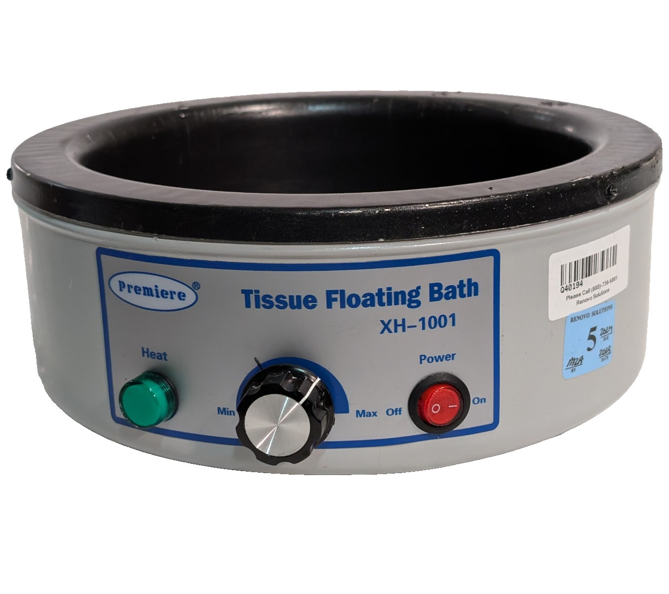 Premiere XH-1001 Round Laboratory Tissue Floating Bath, 110V, 60Hz, No Lid