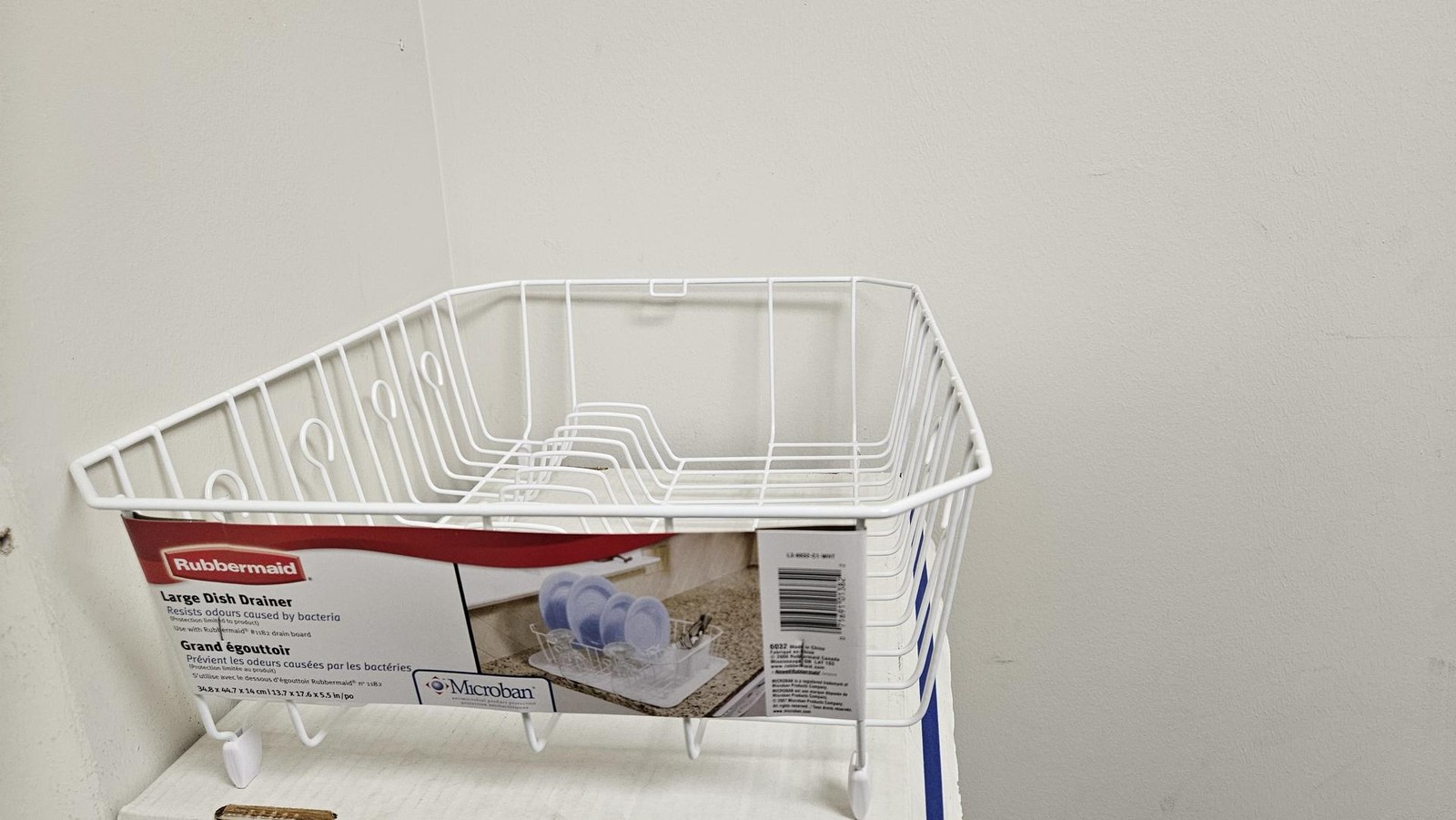 Rubbermaid 6032-ar-wht Dish Drainer, White Wire, Large, Dry Rack