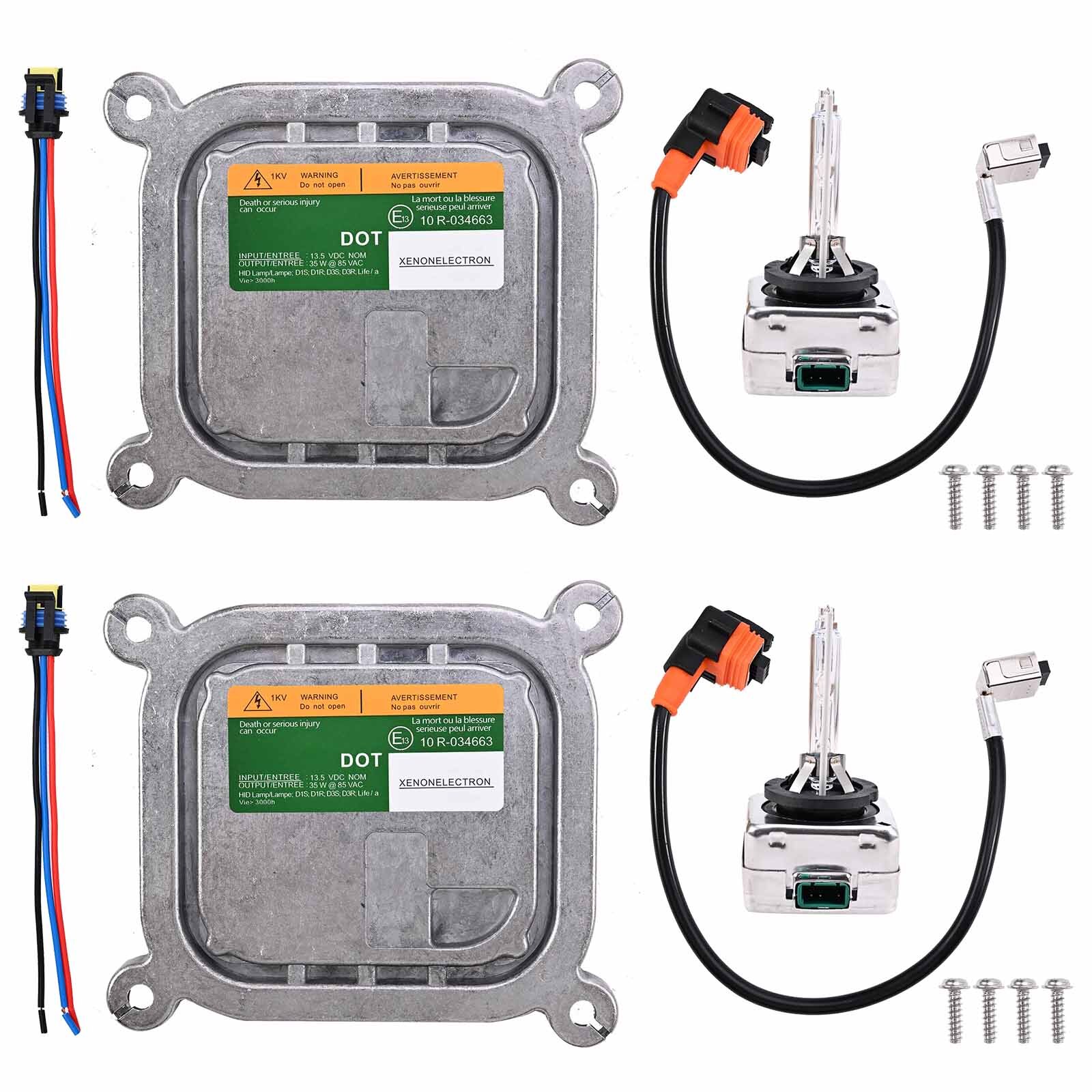 2 HID Xenon Ballast Control Unit Computer+D3S Bulb Kit For 2010-19 Ford Mustang