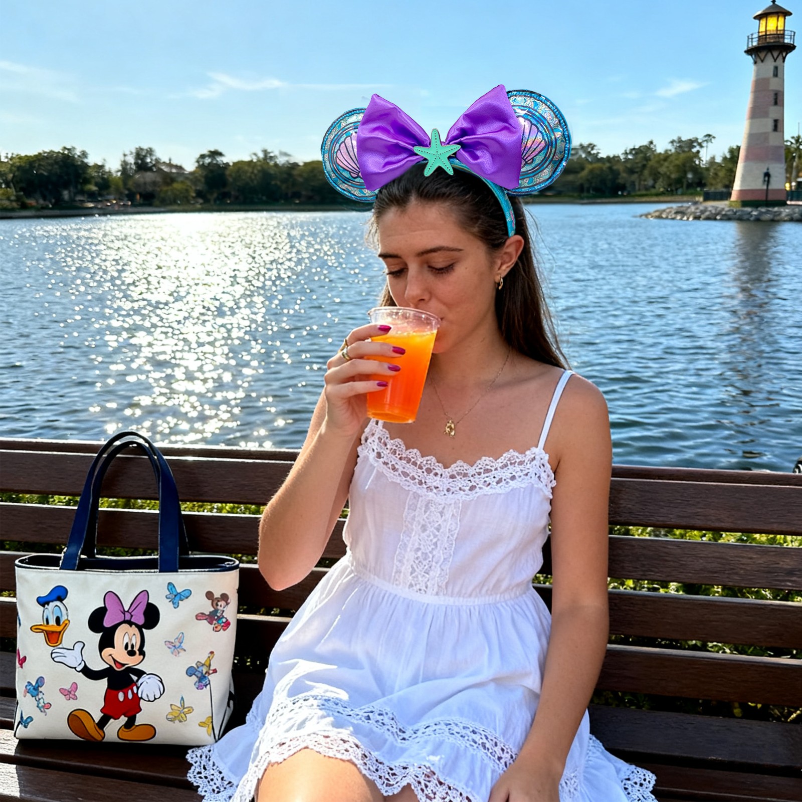 Disney- Parks Princess Stained Glass Loungefly Little Mermaid Ariel Ear Headband