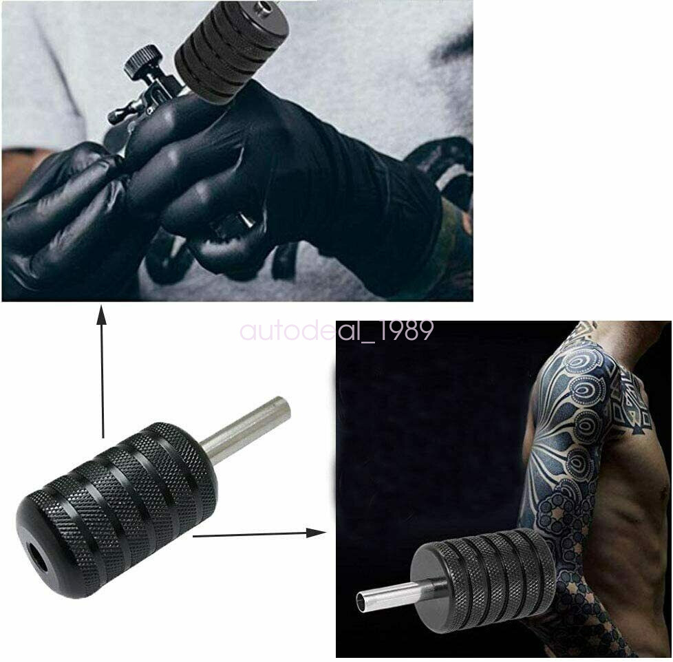 5pcs 25mm 1" Tattoo Machine Hand Grips Knurled Handle Aluminum Alloy Back Stem