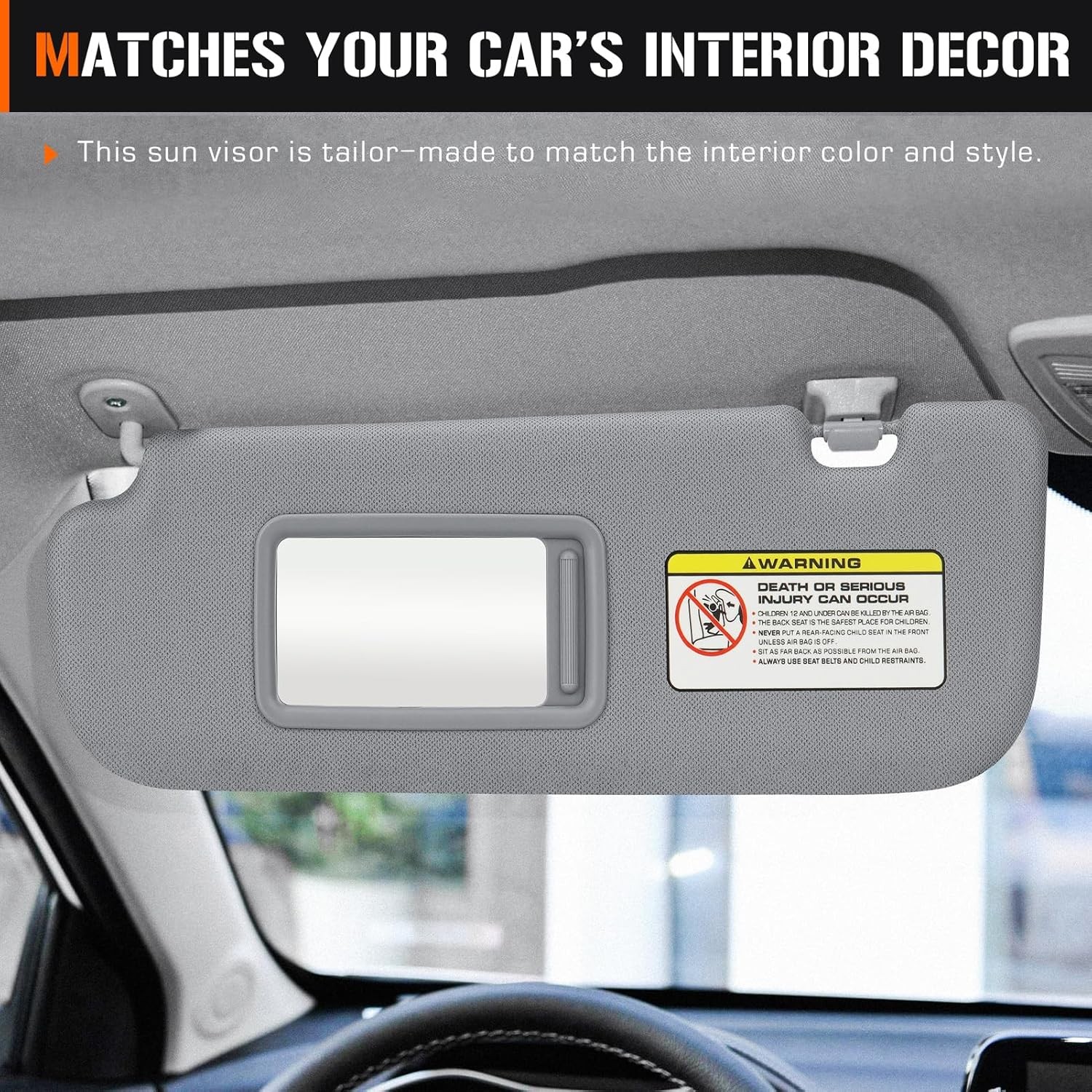 Pair Driver & Passenger Side Sun Visor Pair Set For 2012-2015 Hyundai Veloster