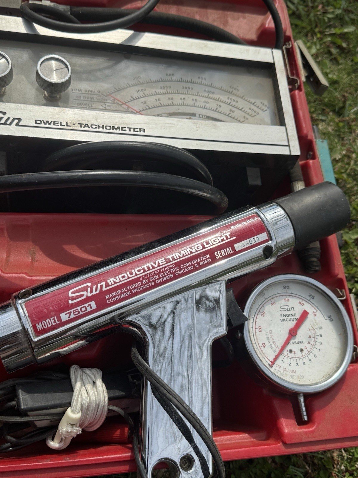 Sun CP 7501 / CP7601 Inductive Timing Light Dwell Tachometer Tune-Up Testing Kit