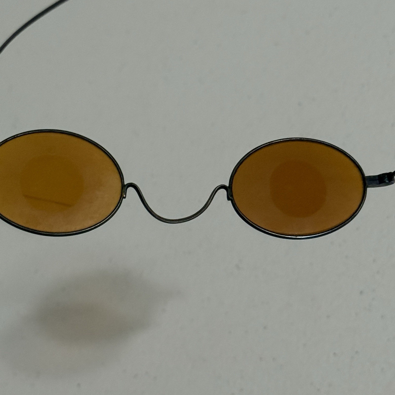 ORIGINAL PERIOD CIVIL WAR AMBER SHARPSHOOTER GLASSES WITH ORIGINAL CASE