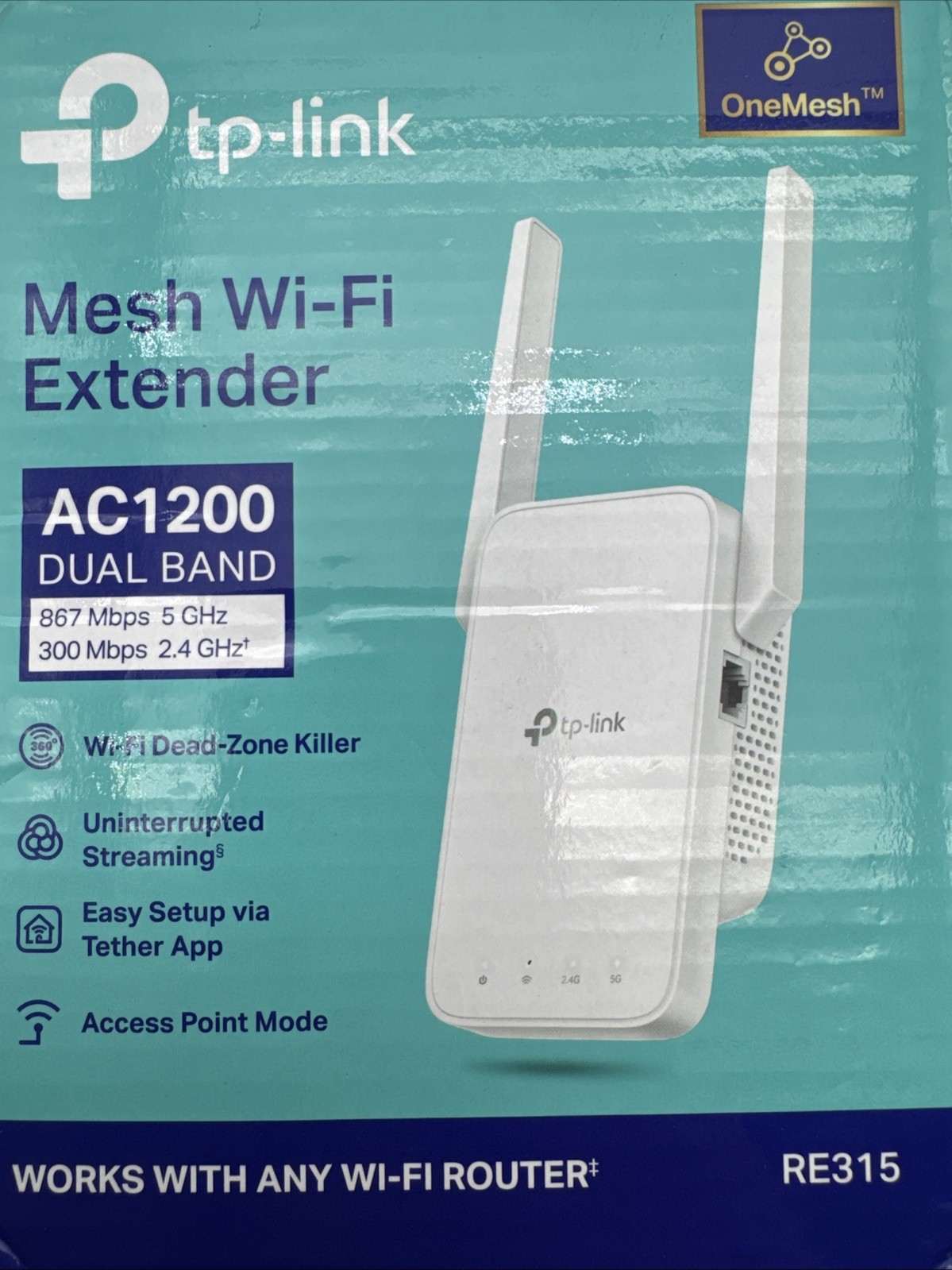 TP-LINK | RE315 AC1200 Dual Band | Mesh Wifi Extender | OB