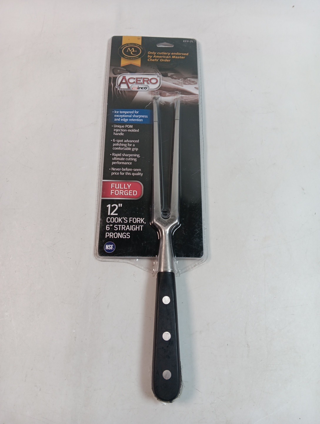 Winco KFP71 7 in Acero Carving Fork