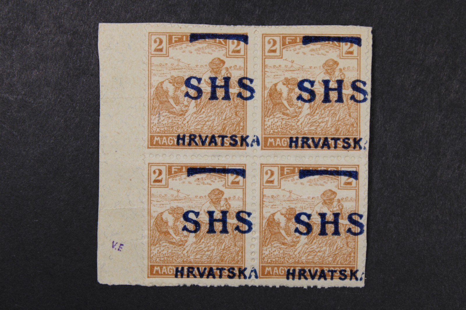 Croatia SC# 2L6 BK 4 / PO Purposefully Stuck to Paper / FLECK Signed - S26214