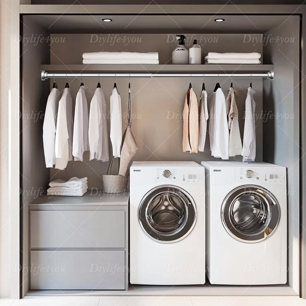 21in - 78in Stainless Steel Adjustable Telescopic Shower Curtain Rod Shower Kit