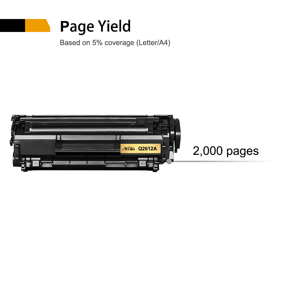 4PCS Q2612A 12A Toner Cartridge For HP LaserJet 1010 1020 1022n 1022nw 3050 3052