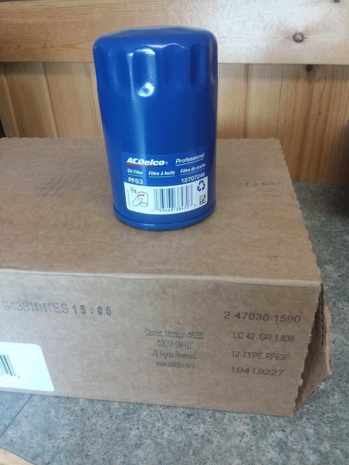 NEW VERSION Engine Oil Filter AC Delco PF63 DURAPACK PF63F BULK 12 PER CASE OEM