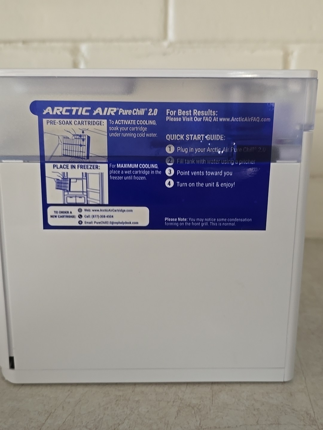 Arctic Air Pure Chill 2.0, Personal Space Cooler, Evaporative Air Chiller