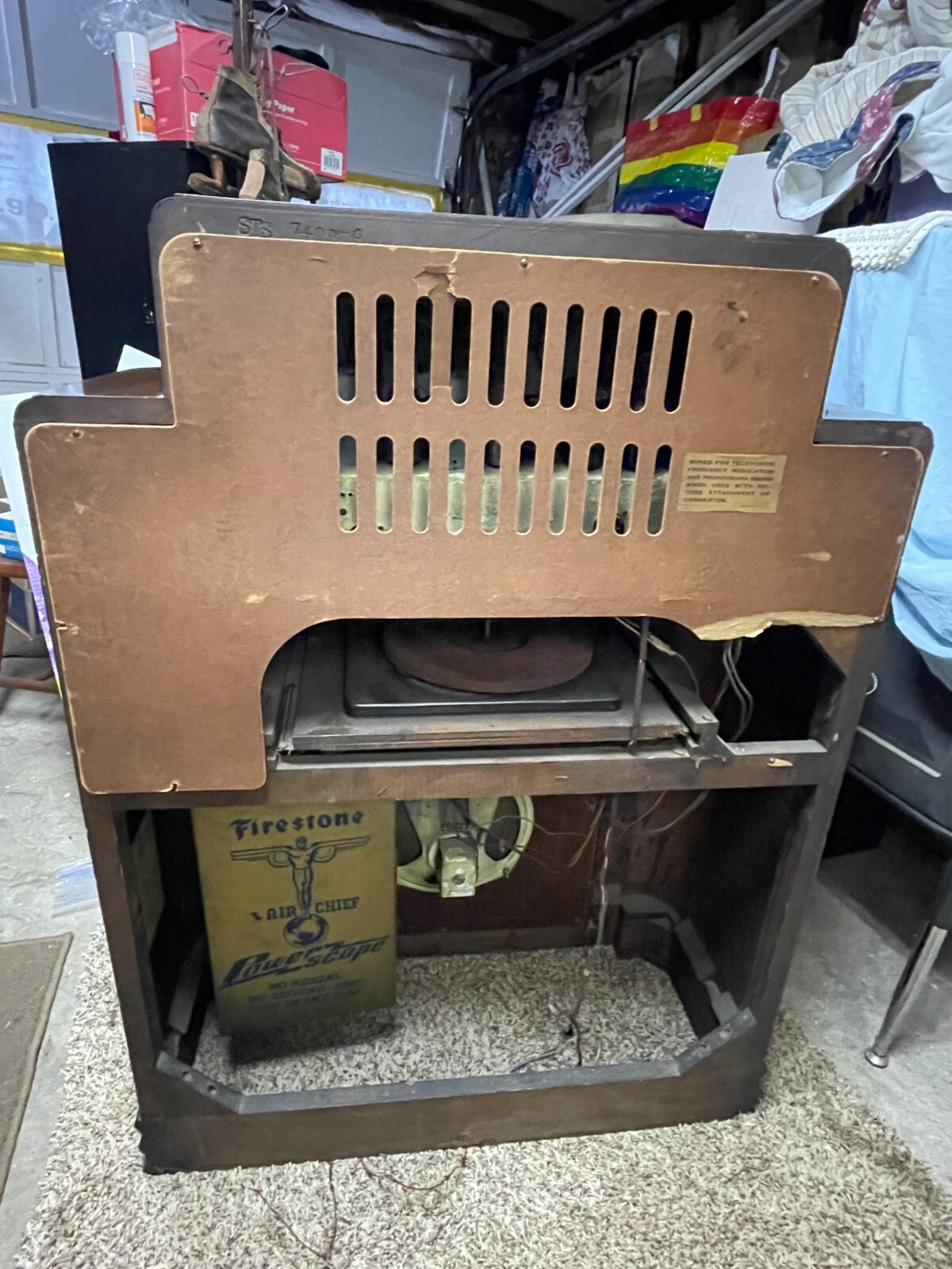 Firestone Air Chief PowerScope Radio Record Player Turn Table Superheterodyne