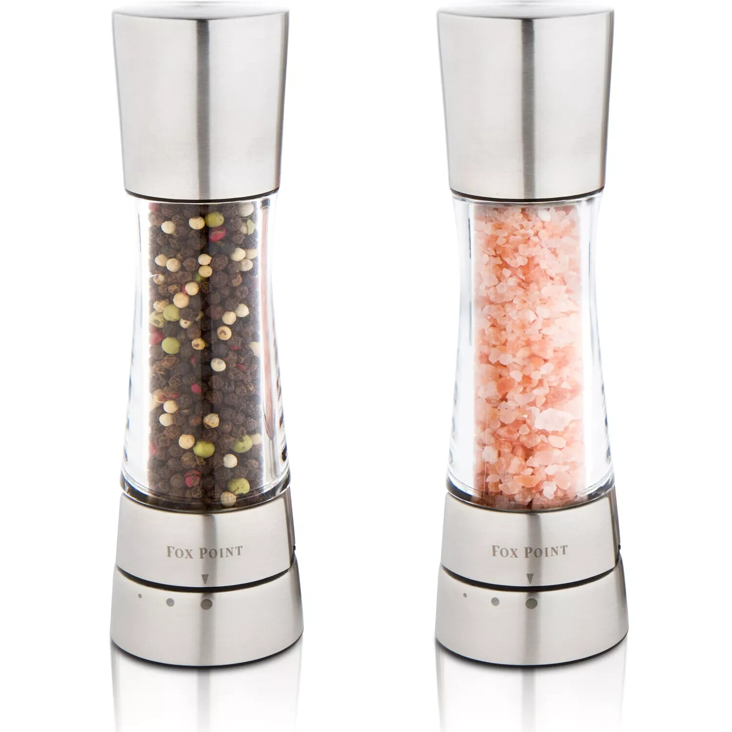 Stainless steel Salt and Pepper grinder set
