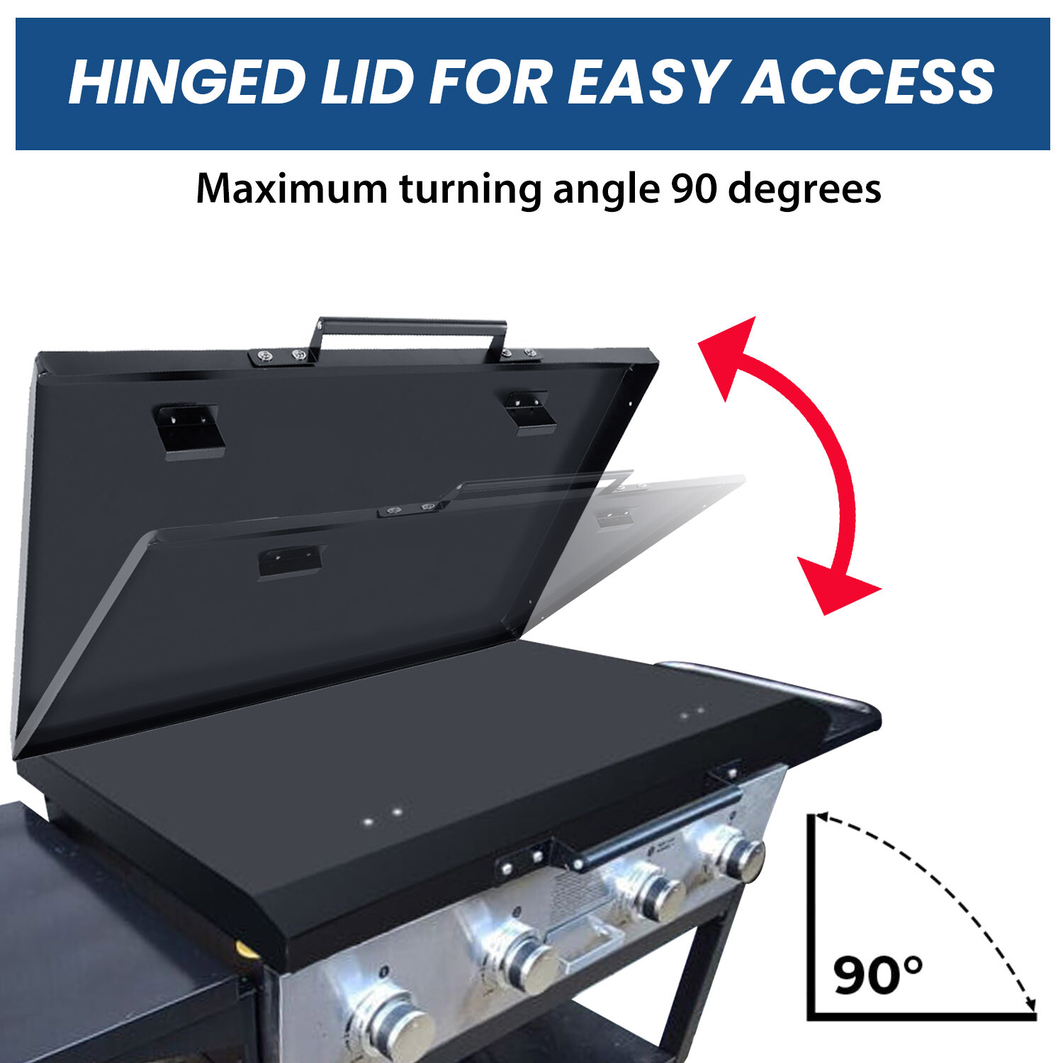 Black Outdoor 36" Griddle Hard Cover Lid Fit For Blackstone Griddle New