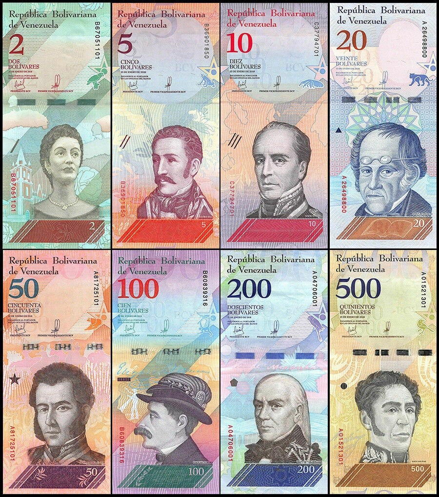Venezuela Full Set 2 - 100,000 Bolivares, 2-500 Soberanos plus 6 newest -27 PCS