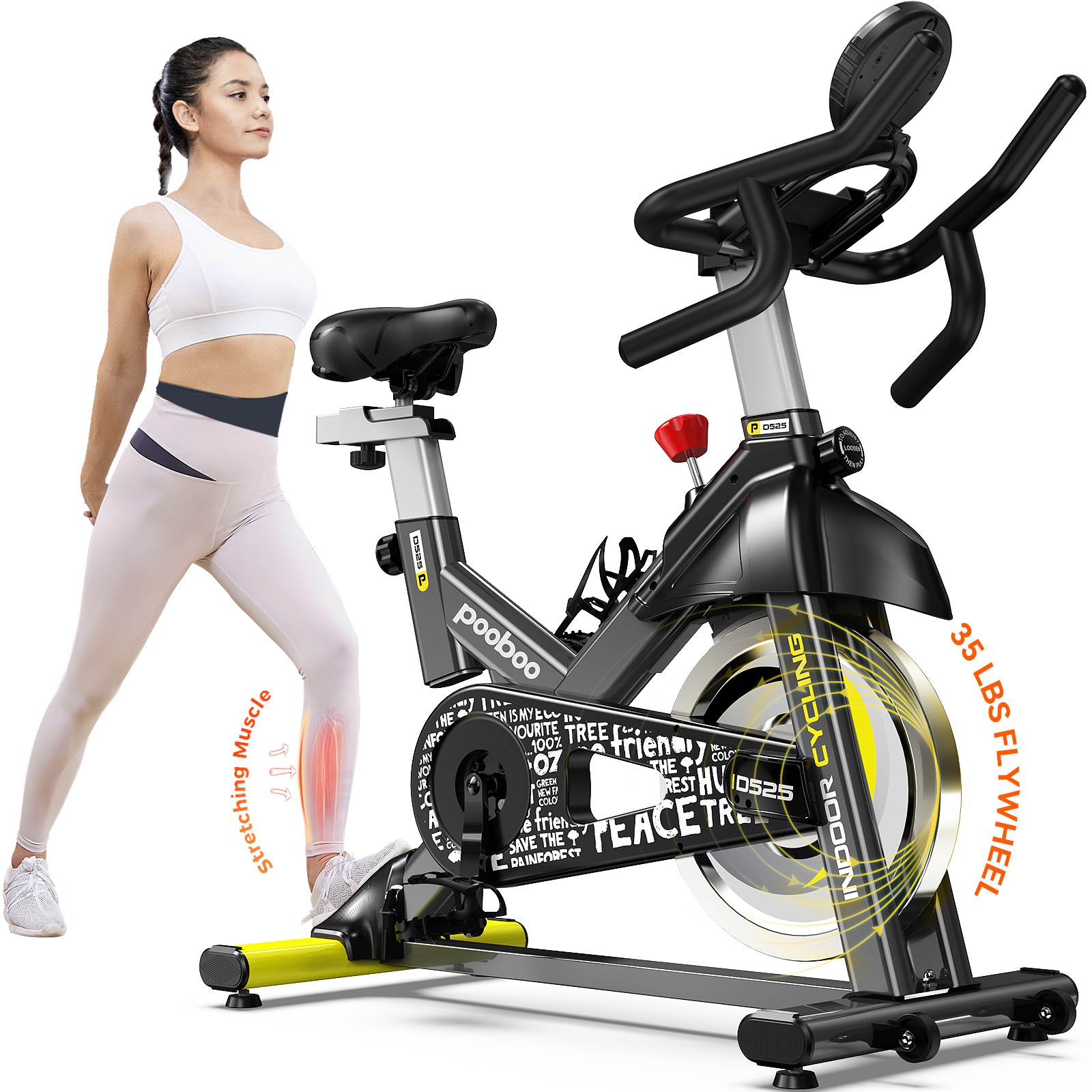 Indoor Cycling Bike Magnetic Stationary Bike Cycle Fitness Bike Exercise Bike