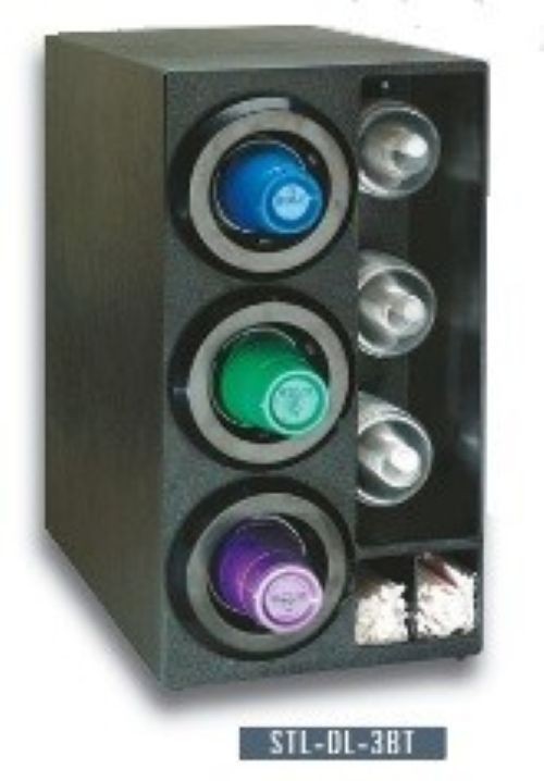 NEW! Dispense-Rite Countertop Cabinet STL-DL-3BT Cup & Domed Lid Dispensers