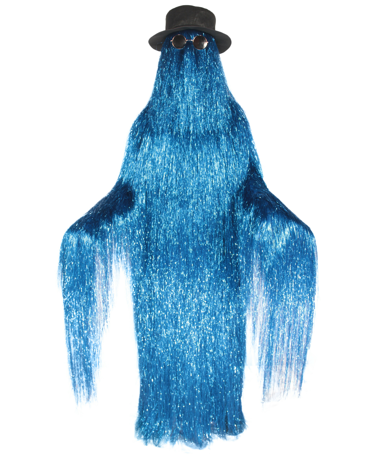 HPO Adult Dapper Creature Playboy Tinsel Costume with Wig for Halloween Cosplay