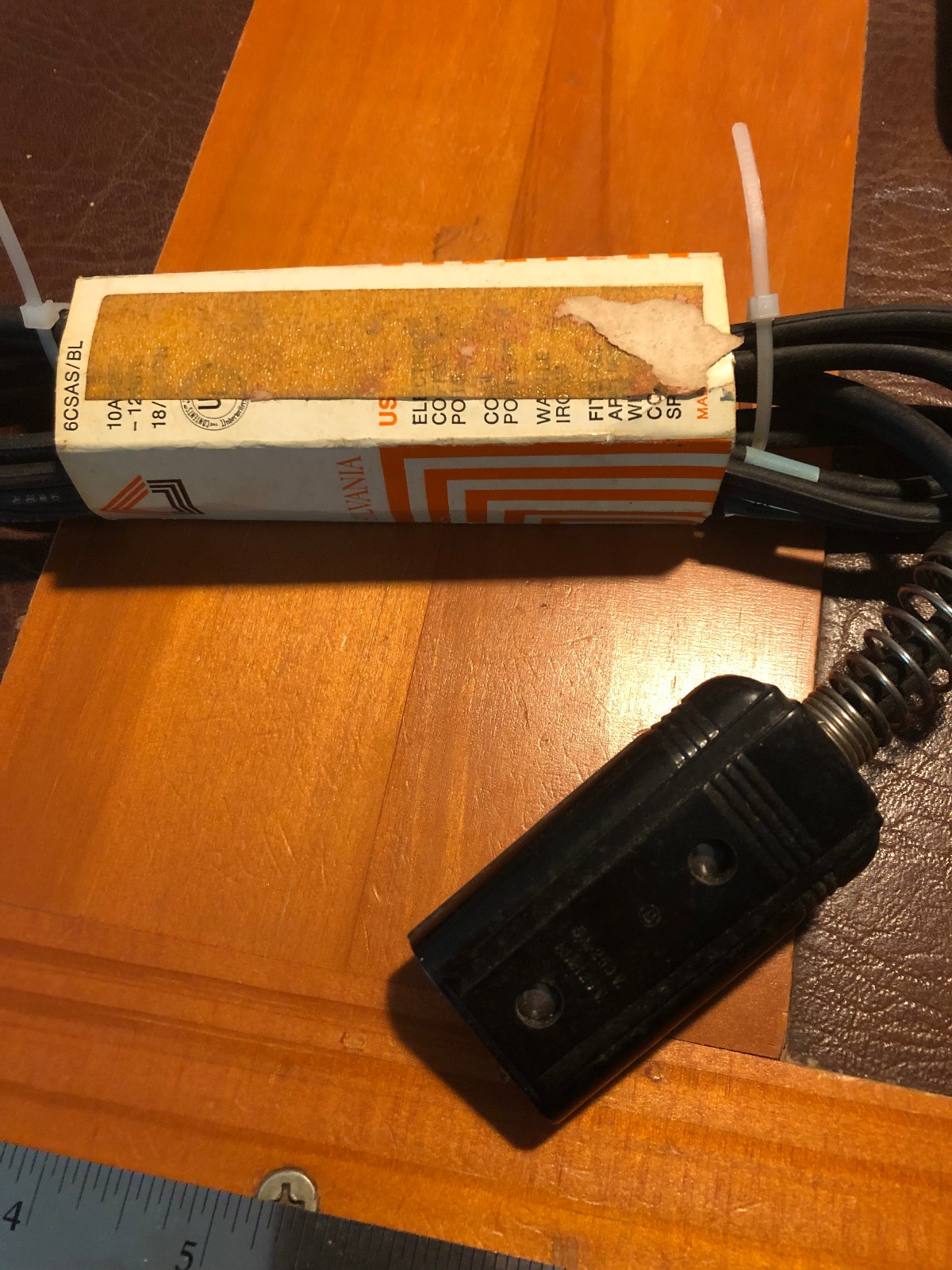 Vintage  Sylvania Appliance Cord (Standard)  2 Prong 11/16" Contacts New