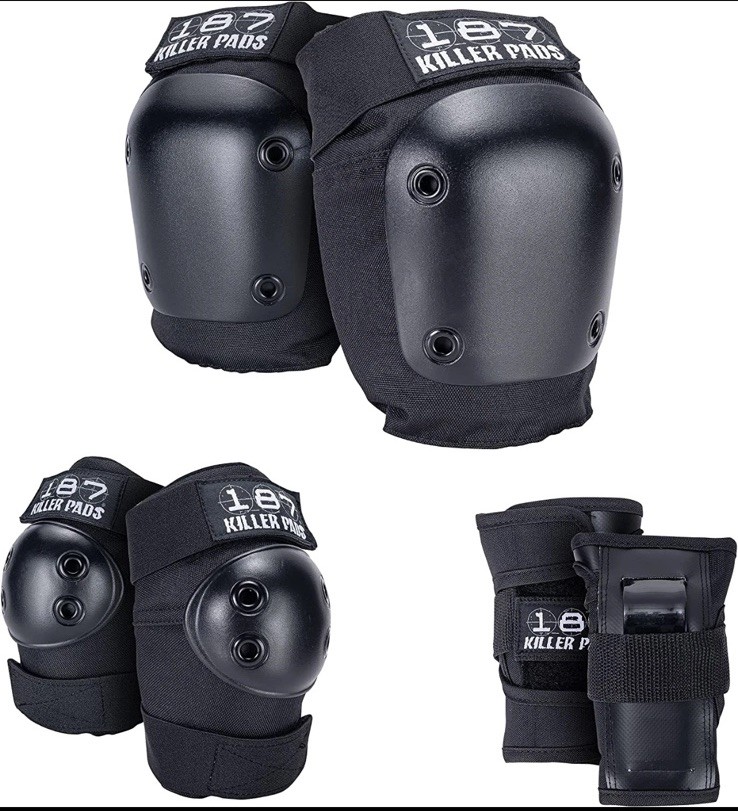 187 Killer Pads 6 Pack Set L/XL Knee - Elbow - Wrist Guards - Skateboard & Derby