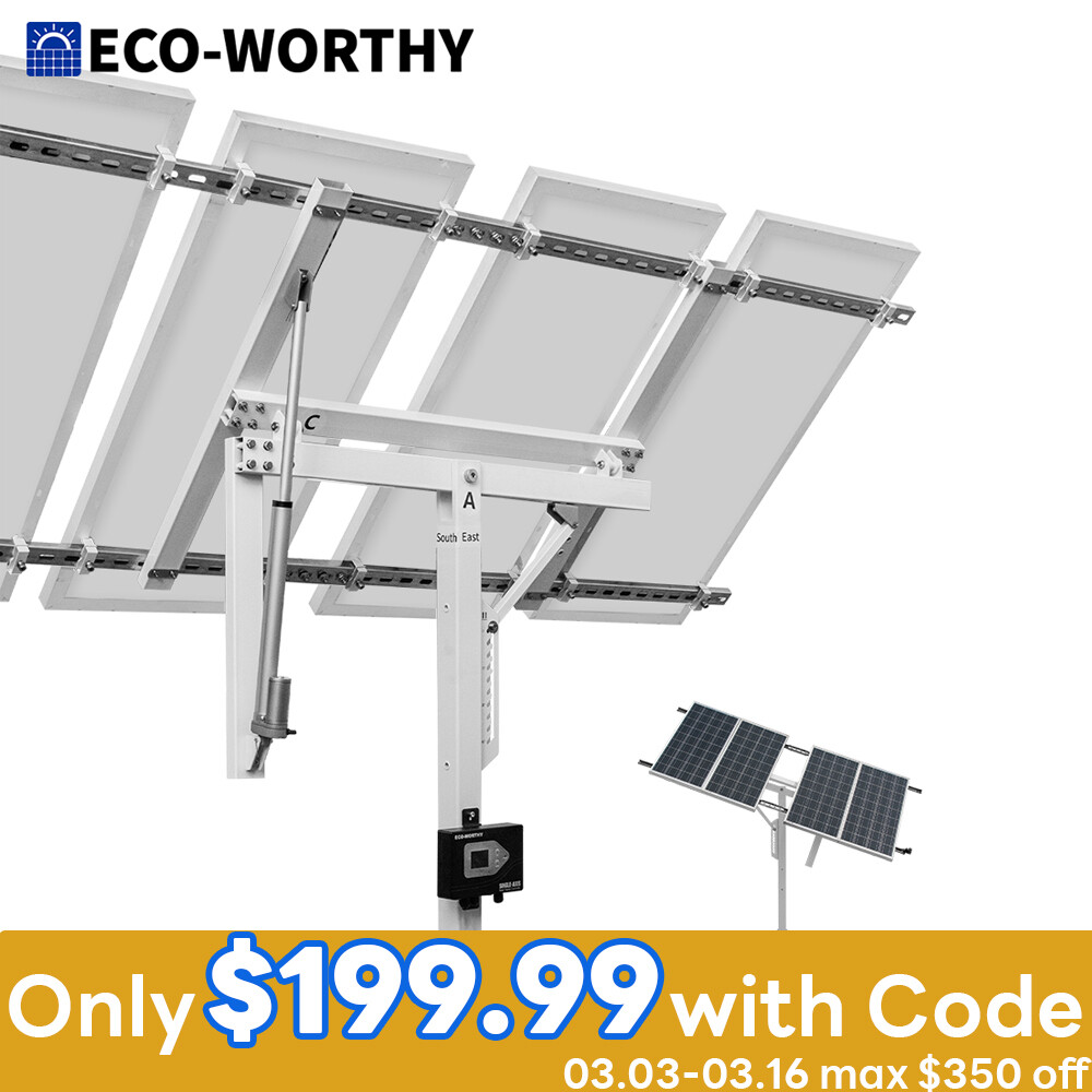 ECO-WORTHY Solar Panel Single Axis Tracking System with Tracker Controller
