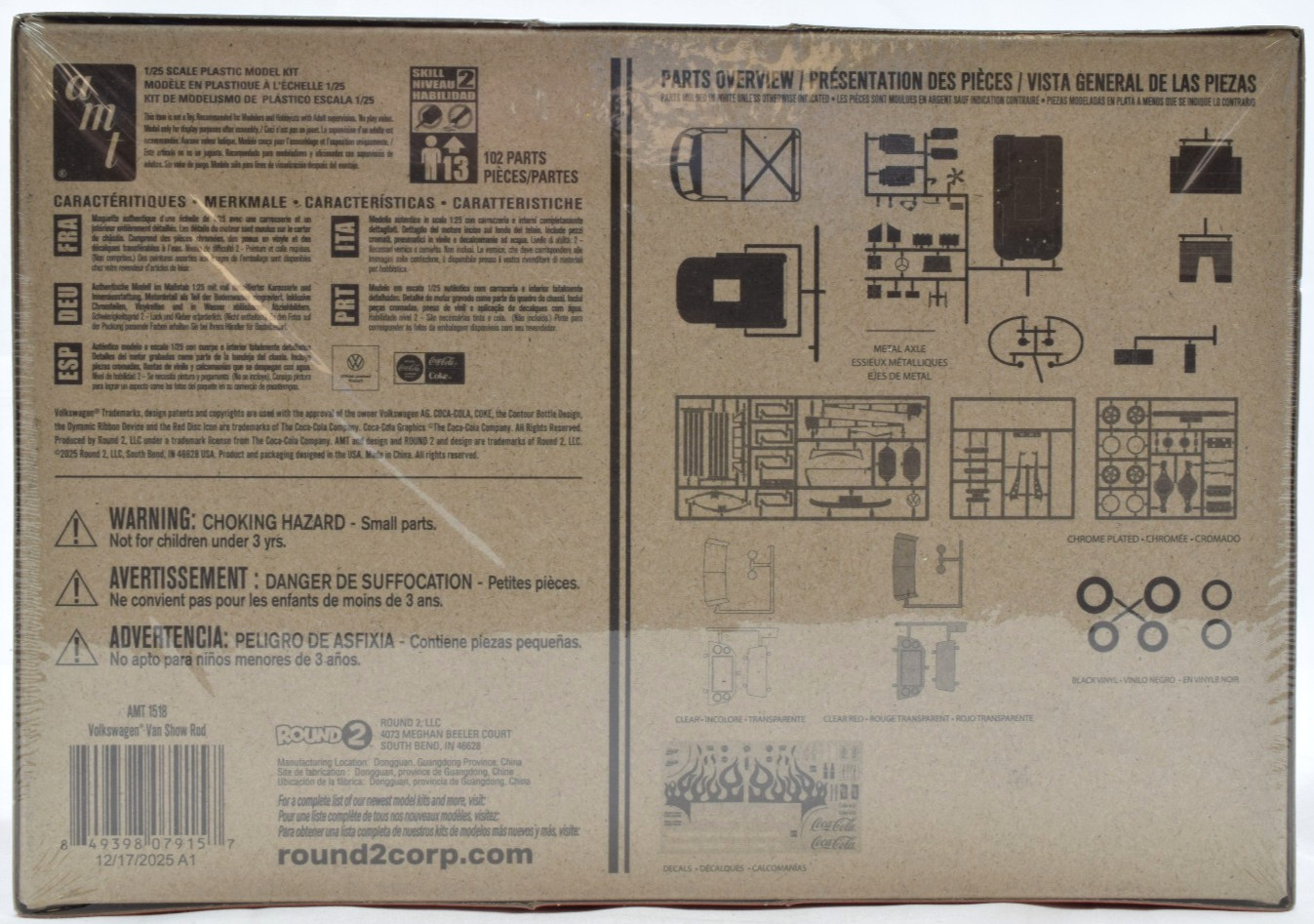 AMT "Coca-Cola" Volkswagen Custom Van Show Rod 1:25 Plastic Model Car Kit 1518