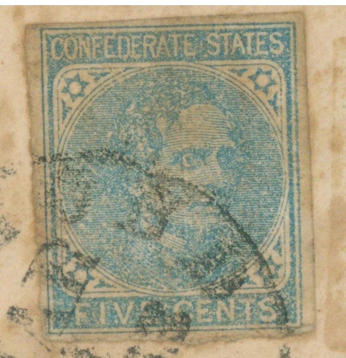 CSA 7 2xCOVER TIED RICHMOND 1862 CDS POP EYE VARIETY EX-KAUFMANN