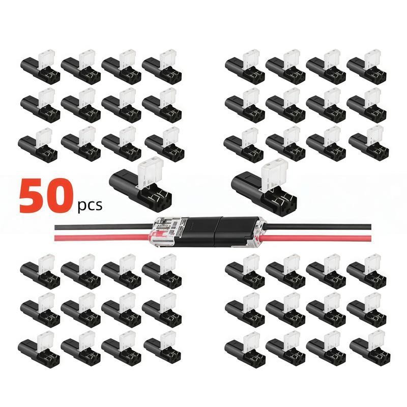 50/20 pcs Double-Wire Plug-in Connector Led Light Strip Connectors 2 Pin