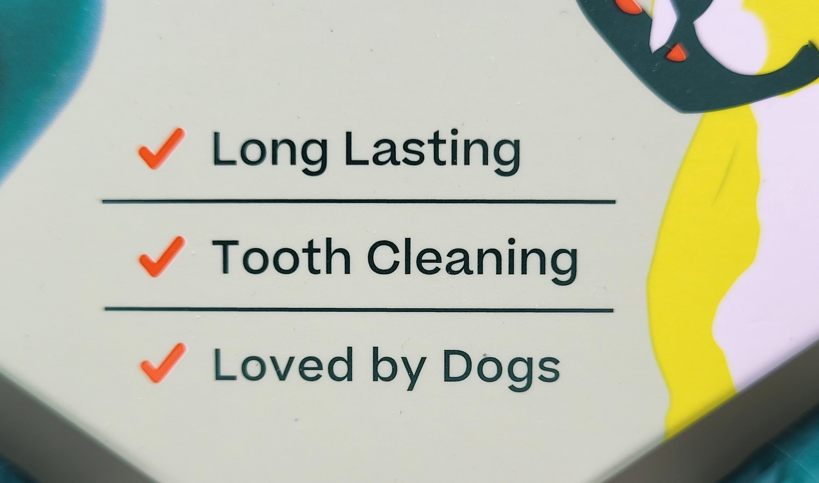 Woof Bite n' Brush Large Treat Holder Toothbrush Tough Non Toxic For Dogs 7.5"