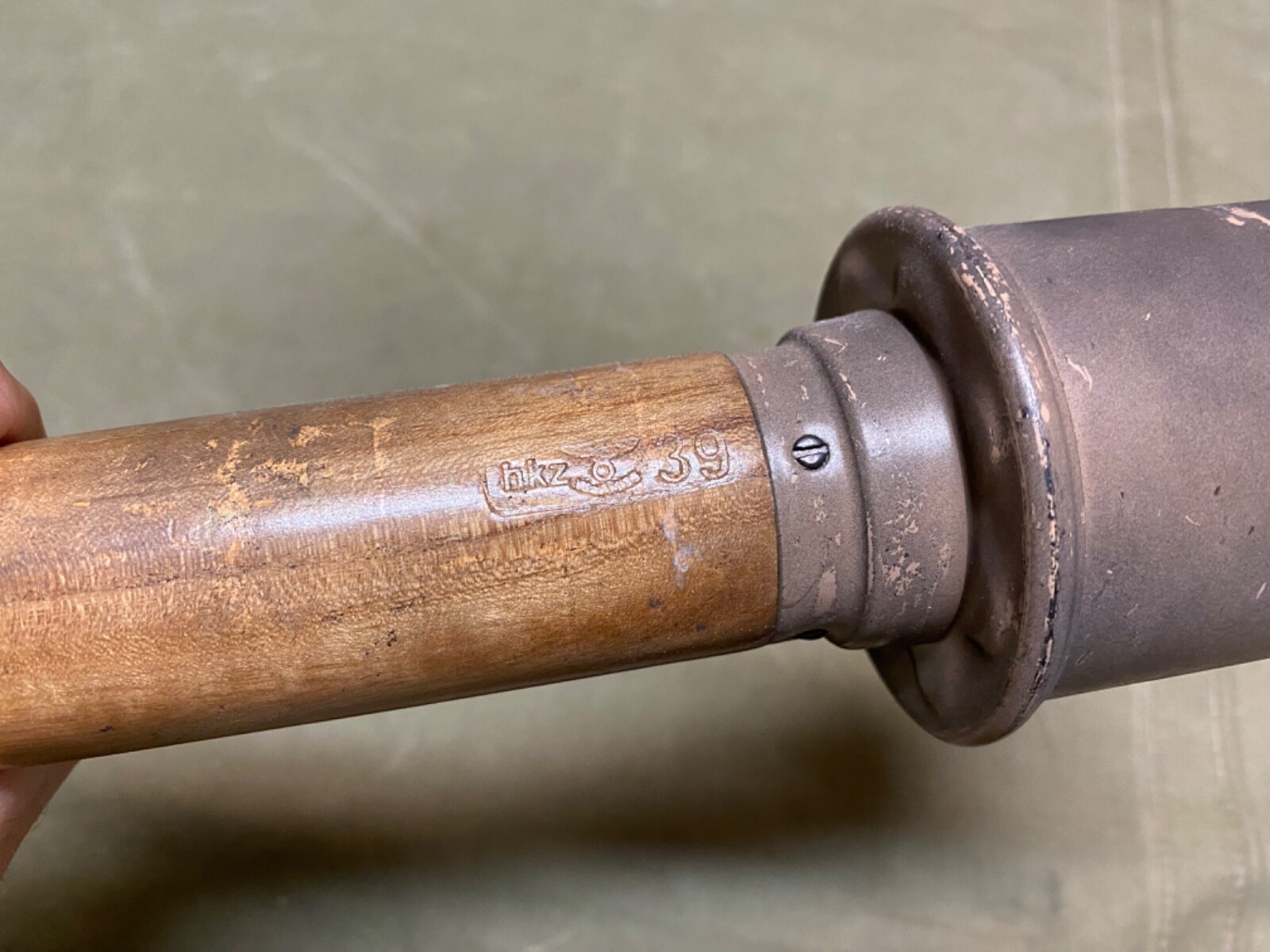 WWII GERMAN M24 REPLICA TOY POTATO MASHER STICK-DAK AFRIKA KORP, TROPICAL, TAN