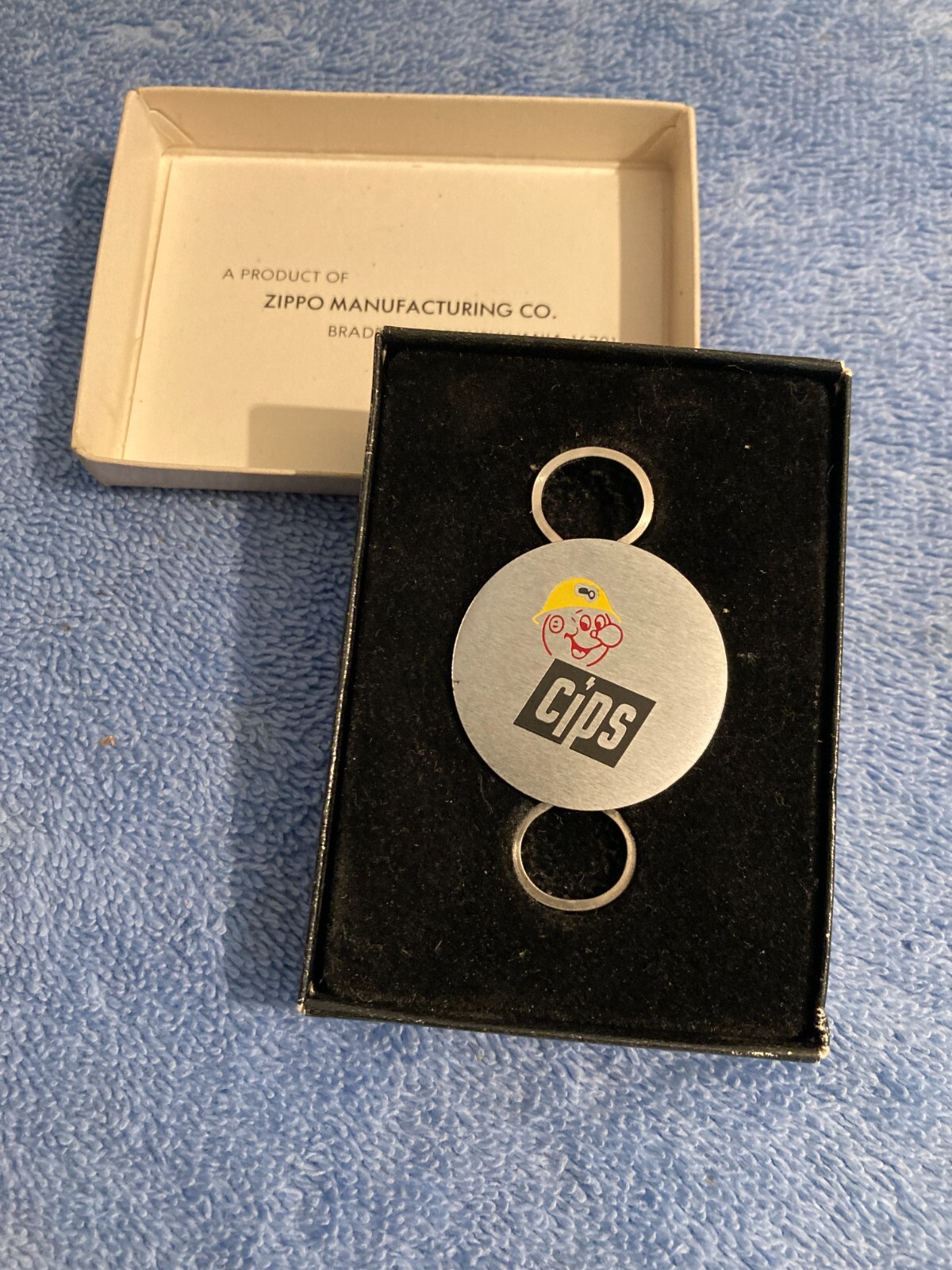 VINTAGE ZIPPO REDDY KILOWATT CIPS KEY CHAIN WITH BOX
