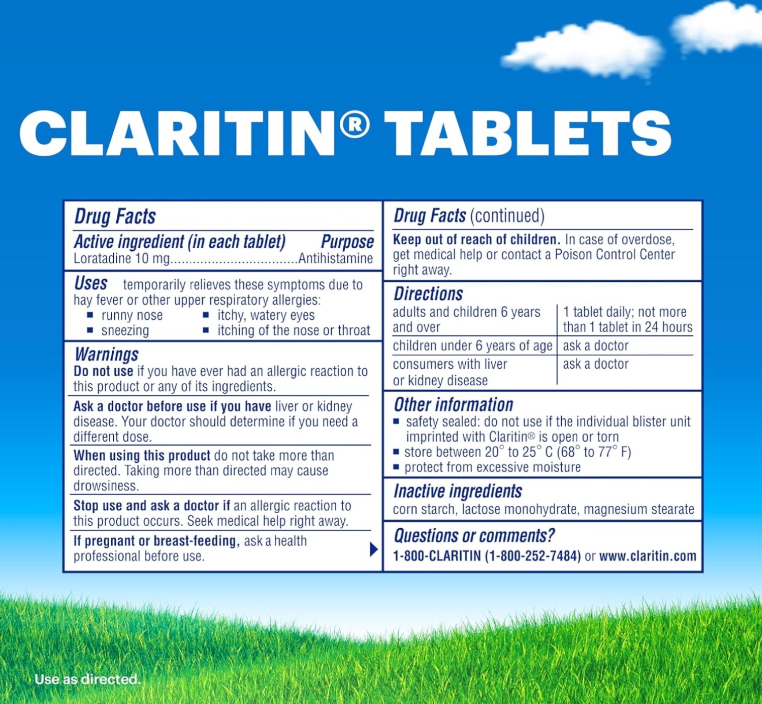 Claritin Allergy 24 Hour Non-Drowsy 115 Tablets Loratadine Expires 11/2027