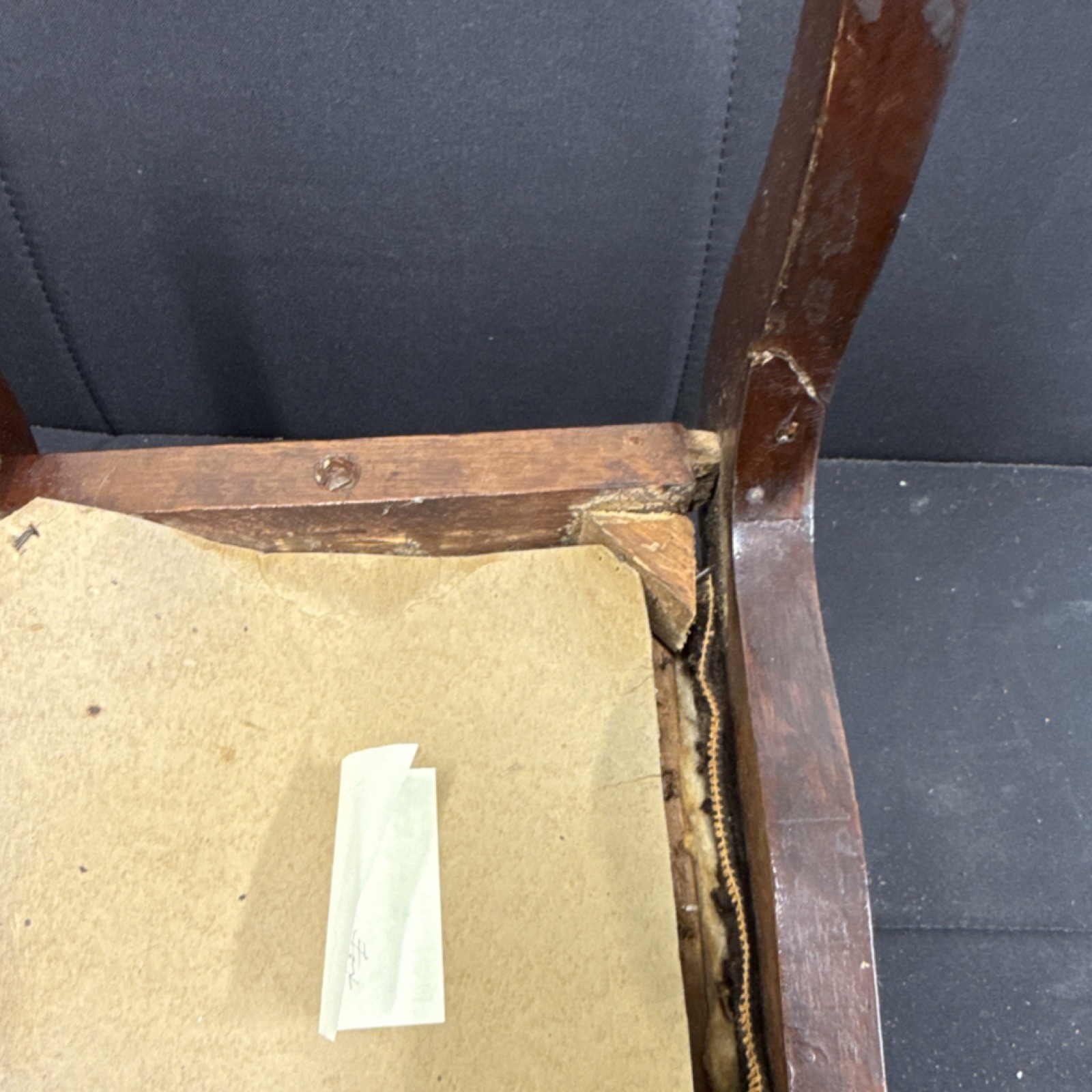 Antique Wooden Footstool Floral Needlepoint Rectangular Brown Red Green