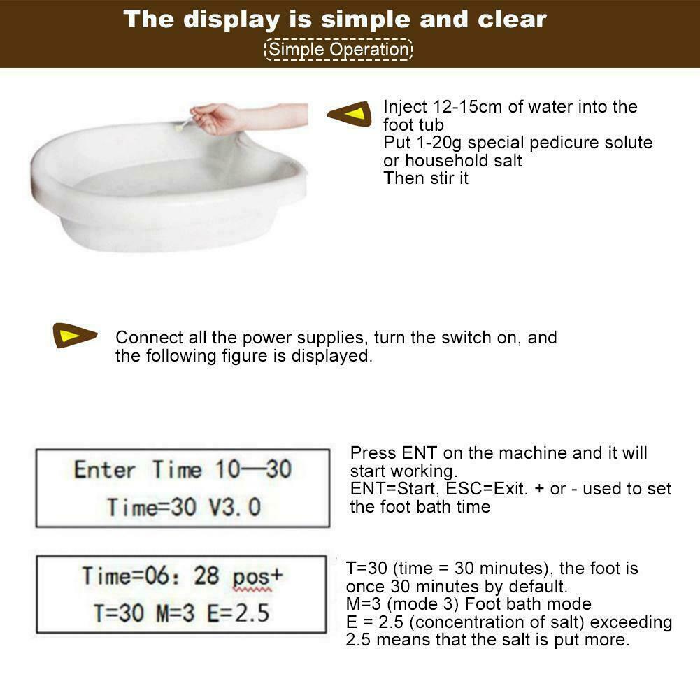 Portable Ionic Detox Foot Bath Spa Machine Kit Ion Aqua Cleanse With Hand Belt