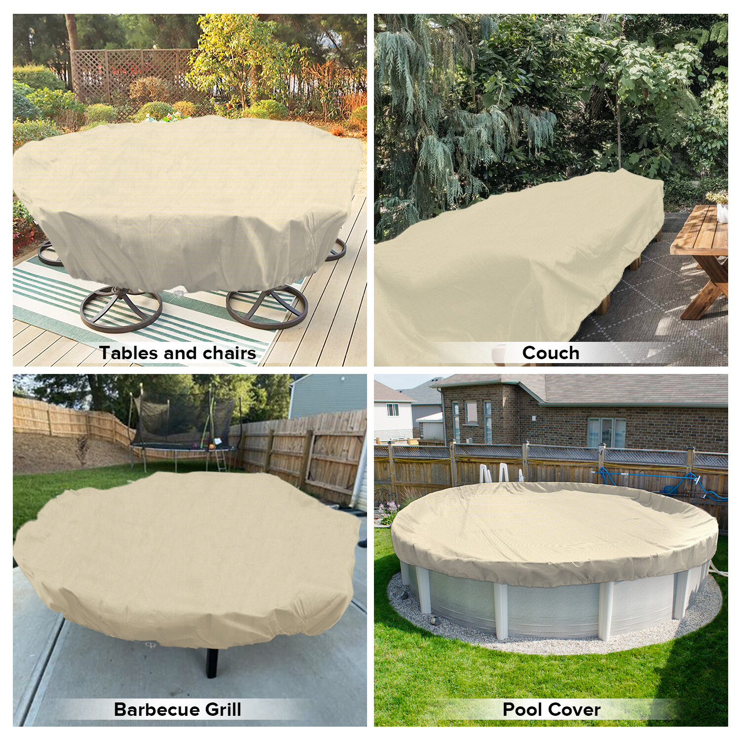 Round Winter Pool Cover Safety Heavy Duty Swimming Cover for Above Ground Pool