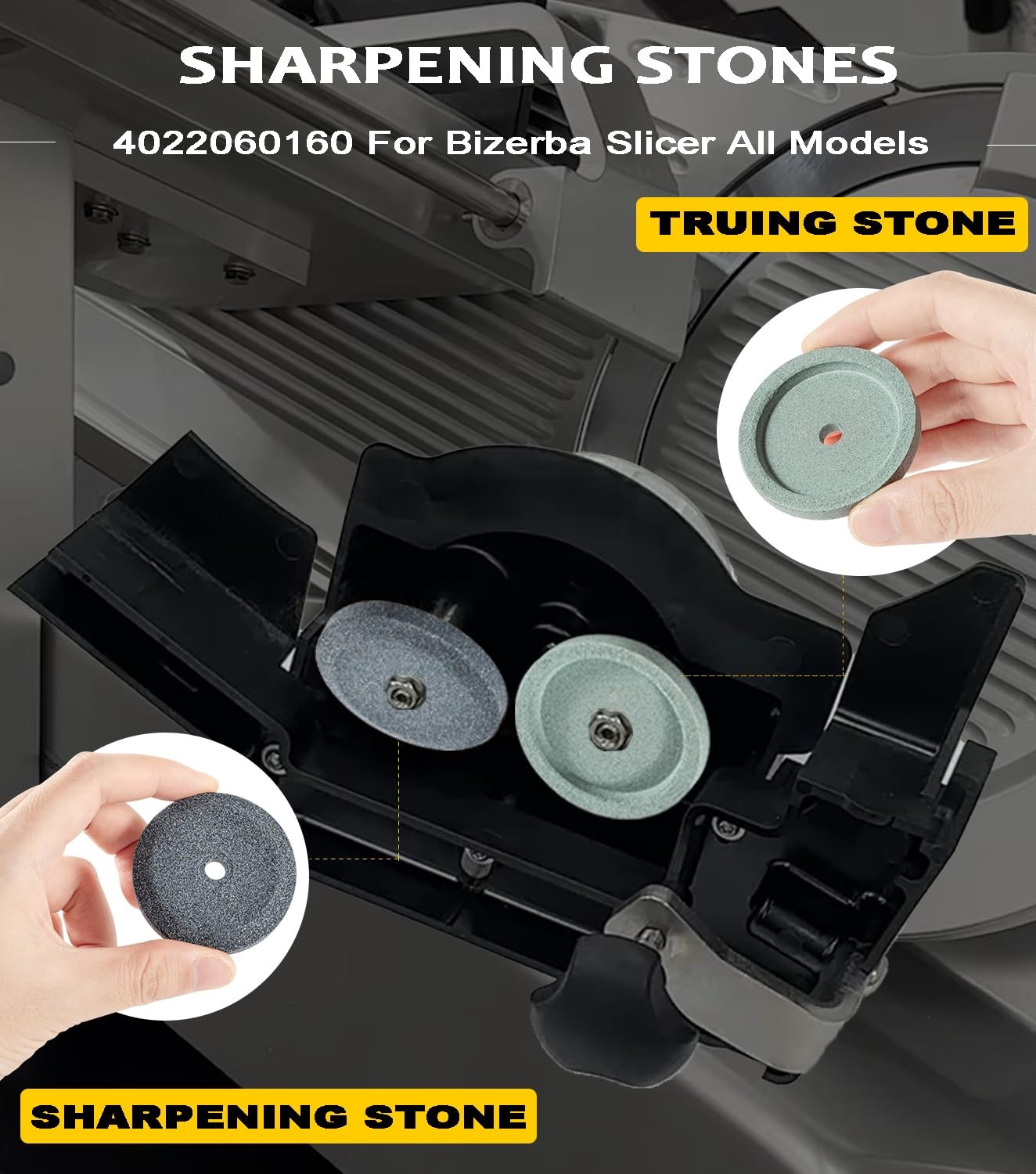 Meat Slicer Sharpening Stone Set For All Models of Bizerba Slicers