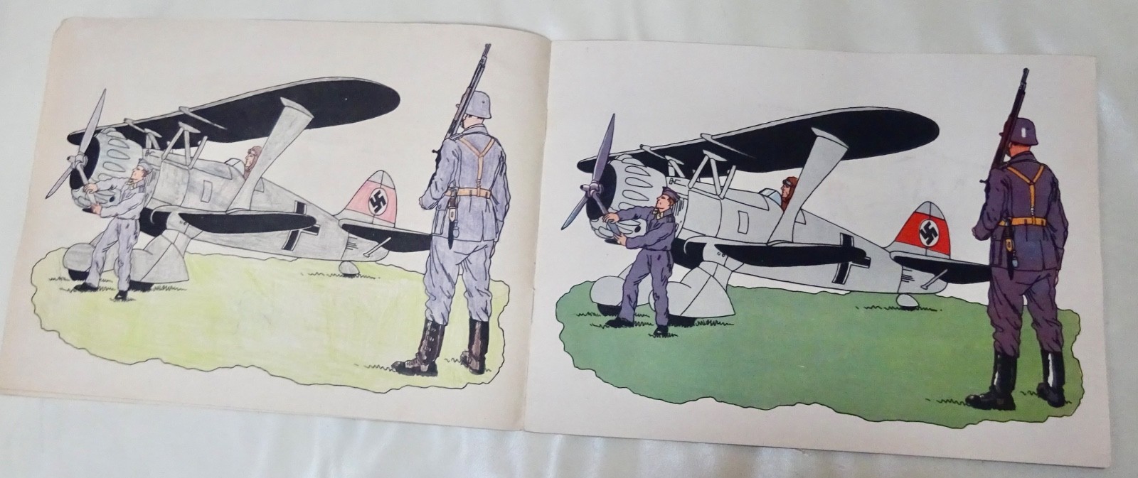 German Third Reich book 1938 Soldaten (soldiers) Win Malbuch (coloring book) Pre
