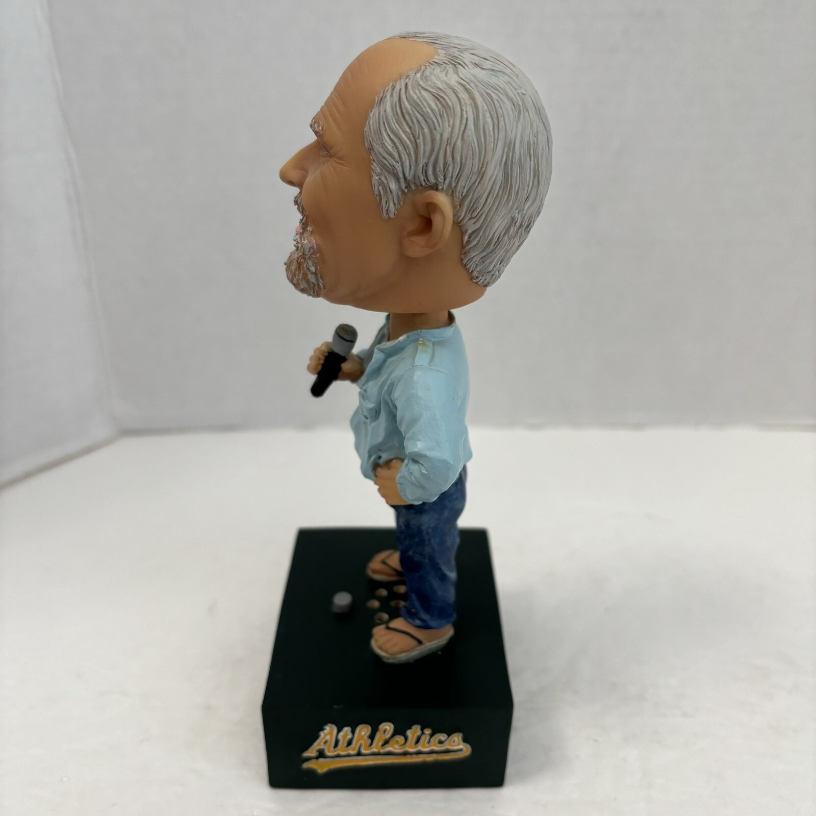 Oakland A's Broadcaster Bill King MLB Talking Bobblehead Nodder Baseball